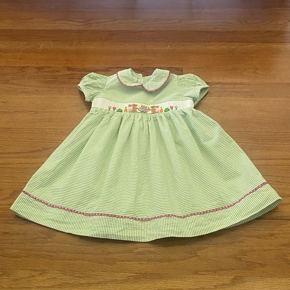 Vive La Fete Other - Vive la Fete smocked Bunny with Peter Pan Collar Formal Dress